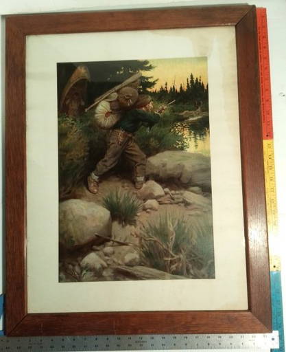 Rare Philip R Goodwin Print By Harrington & Richardson Arms Co