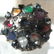 148: 14 K GOLD PYRAMID RING W/MANY STONES 1558 - 2