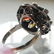 148: 14 K GOLD PYRAMID RING W/MANY STONES 1558 - 3