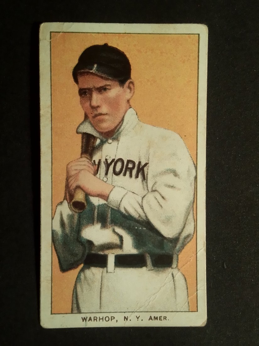 1909-1911 T 206 vintage baseball card Jack Warhol, Sweet Caporal back: 1909-1911 T 206 vintage baseball card Jack Warhol, Sweet Caporal back. This is one of approximately 100 cards which I am selling for my mom in which my dad (Bob Courtney, 1944-2016 of Bob Courtney auc
