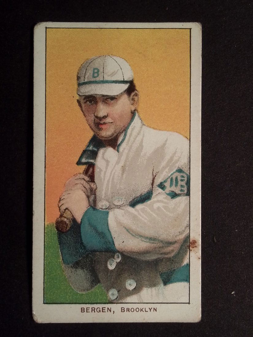 1909-1911 T 206 Vintage baseball card,  Bill Bergen, 150 subjects Piedmont back (1 of 2)