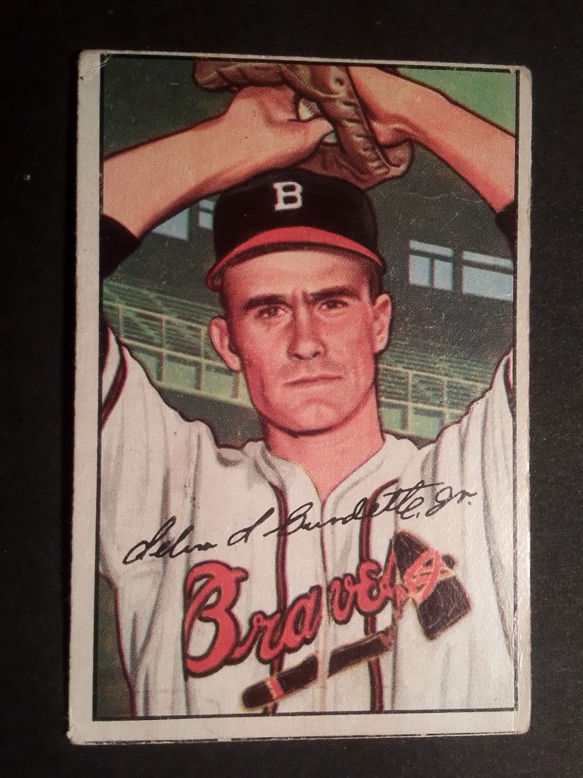 1952 Bowman #244 Lew Burdette,  Rookie, Vintage baseball card (1 of 2)