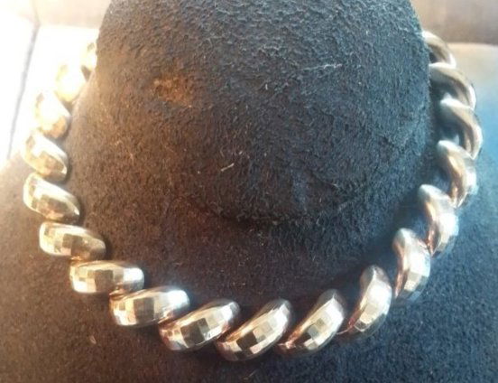 Beautiful 925 Sterling Minor Italy rope twist bracelet,  disco ball, 8 1/2" .64 Troy ounces 8 mm (1 of 9)