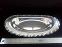 Vintage Sheffield Silver on nickel pierced oval serving platter filigree edge silver plate flowers &