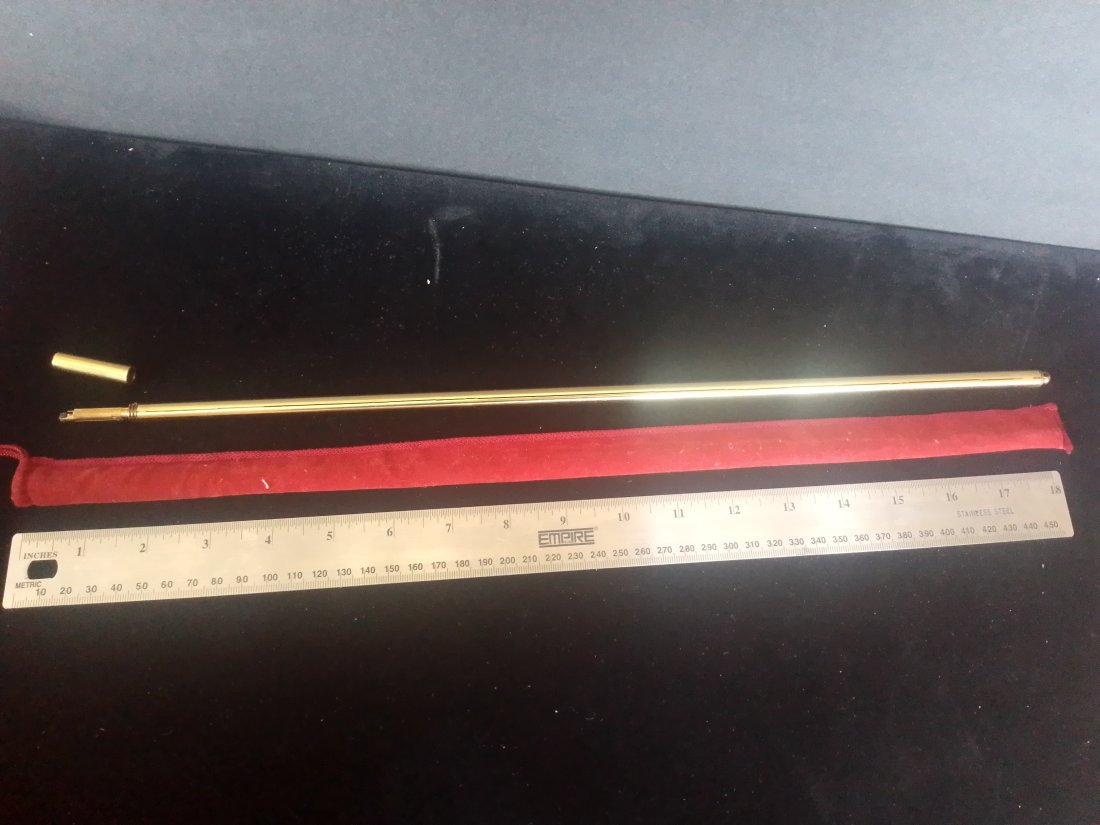 Long brass candle lighter with red velvet case, butane gas: Long brass candle lighter with red velvet case, butane gas. Please note: my opinion to condition may vary from yours and I do my best to note any issues. Please make sure to view all photos to make yo
