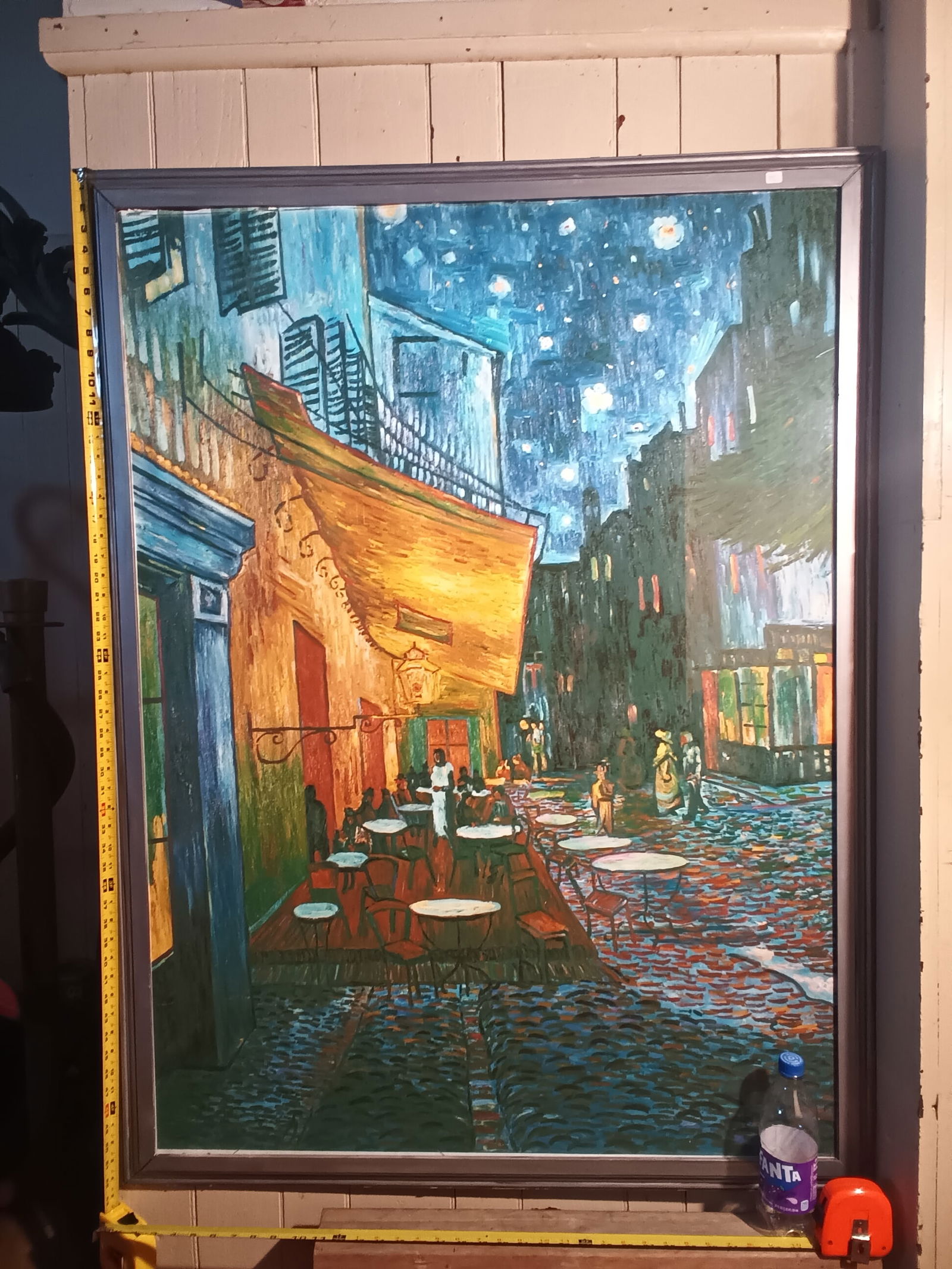 Large van Gogh Cafe at Terrence Framed print 39" x 52" with glass & wood frame (1 of 4)