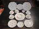 Shelley China lot - 22 pc's Bridal rose pattern, cups w/ saucers, plates & creamer.