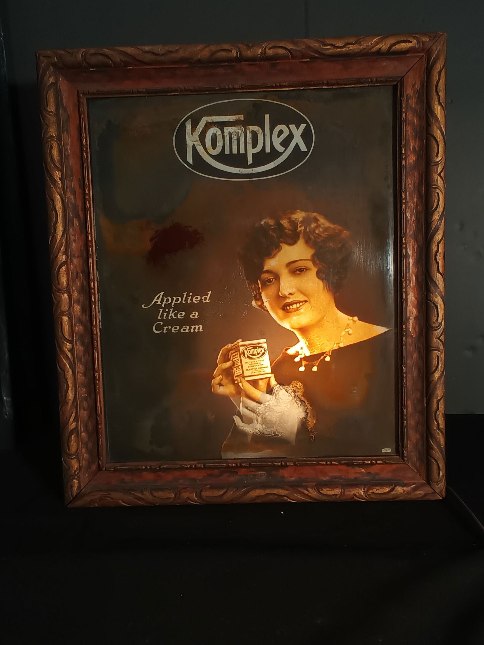 Antique lighted glass front Advertisement Motion Lamp for Komplex Animated Products NY (1 of 18)