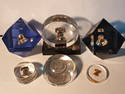 Mid Century Modern Paperweights - 6 Different with Bells Including liberty bell
