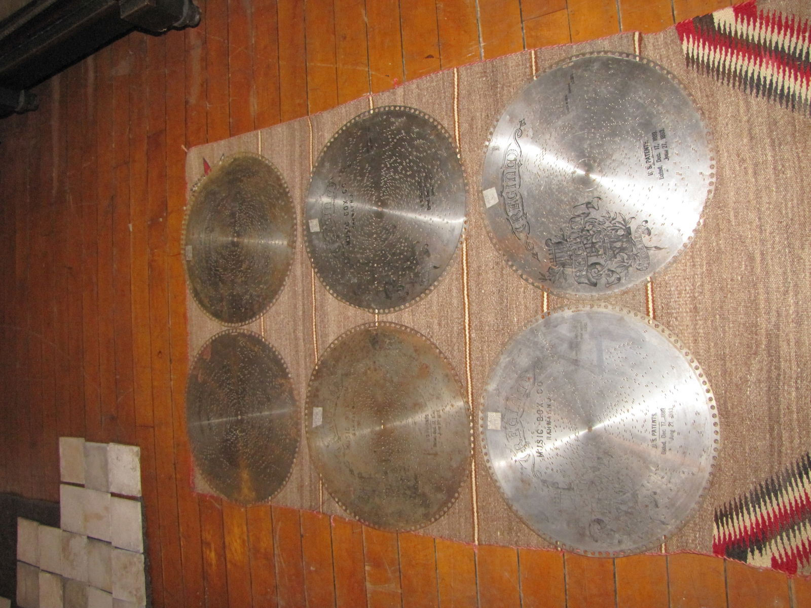 Half Dozen (6) Antique Regina Music Box Disc 15 1/4" diameter, Playable good condition (1 of 14)