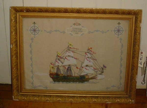 NEEDLEPOINT OF LG SAILBOAT 13679