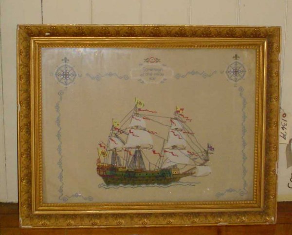 NEEDLEPOINT OF LG SAILBOAT 13679 - 2