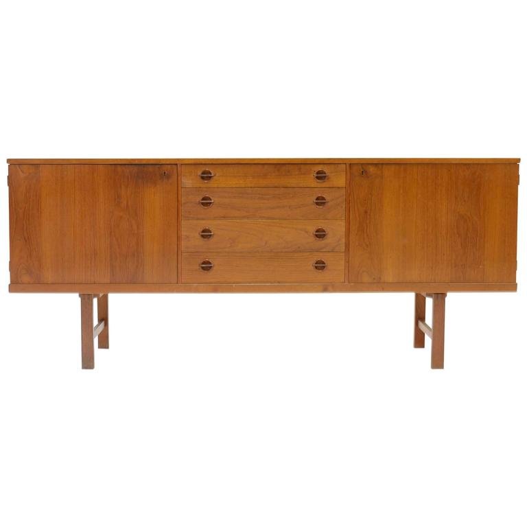 Danish Teak Credenza with Elegant Circular Drawer Pulls (1 of 5)