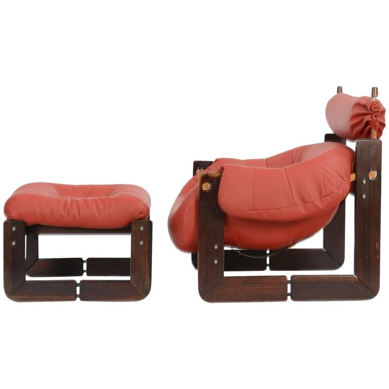 Percival Lafer Rosewood Club Chair & Ottoman (1 of 8)