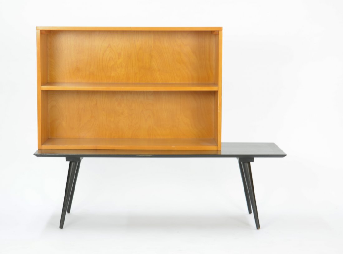 Versatile Paul McCobb Coffee Table with Book Case: Versatile Paul McCobb piece for Planner Group by Winchendon. Book case is removable and adjustable on table, so each can be displayed together or separately.Dimensions: Combined 39.25 h x 48 w x 18 d