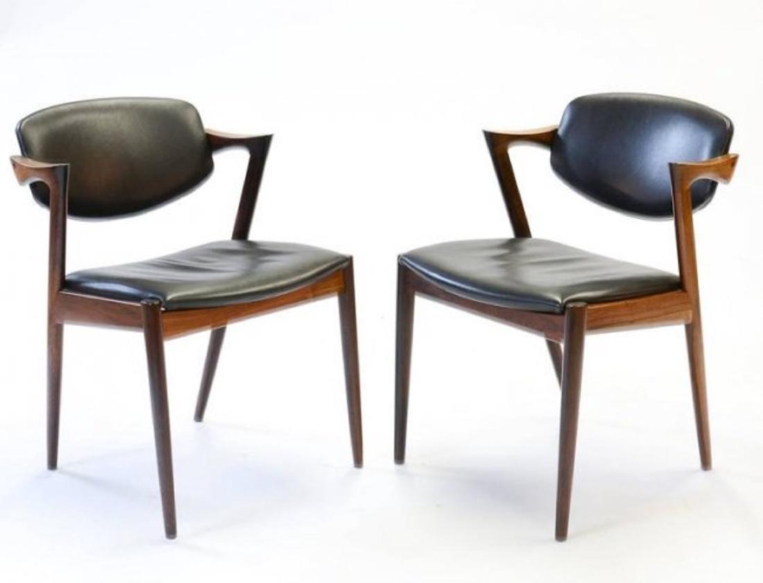 A Pair Kai Kristiansen Model 42 Dining Chairs (1 of 7)