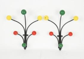 A Pair of French Wall Hung Coat Racks (1 of 4)