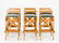 Set of Danish Rustic Modern Bar Stools with Green Seats