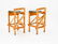 Set of Danish Rustic Modern Bar Stools with Green Seats - 5