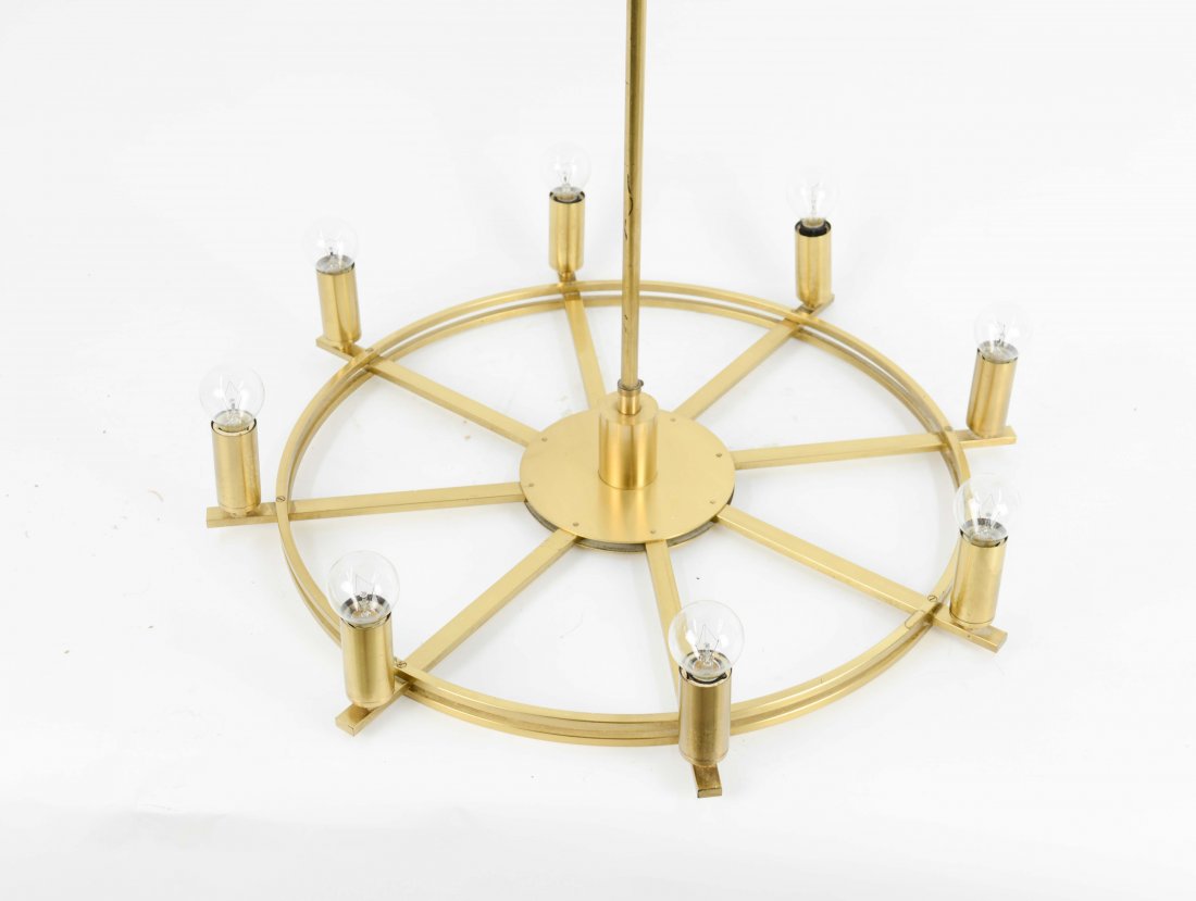 Modernist Danish Brass Chandelier (1 of 4)