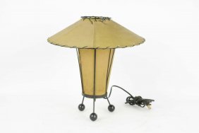 An Iron and Parchment Table Lamp after Tony Paul (1 of 5)