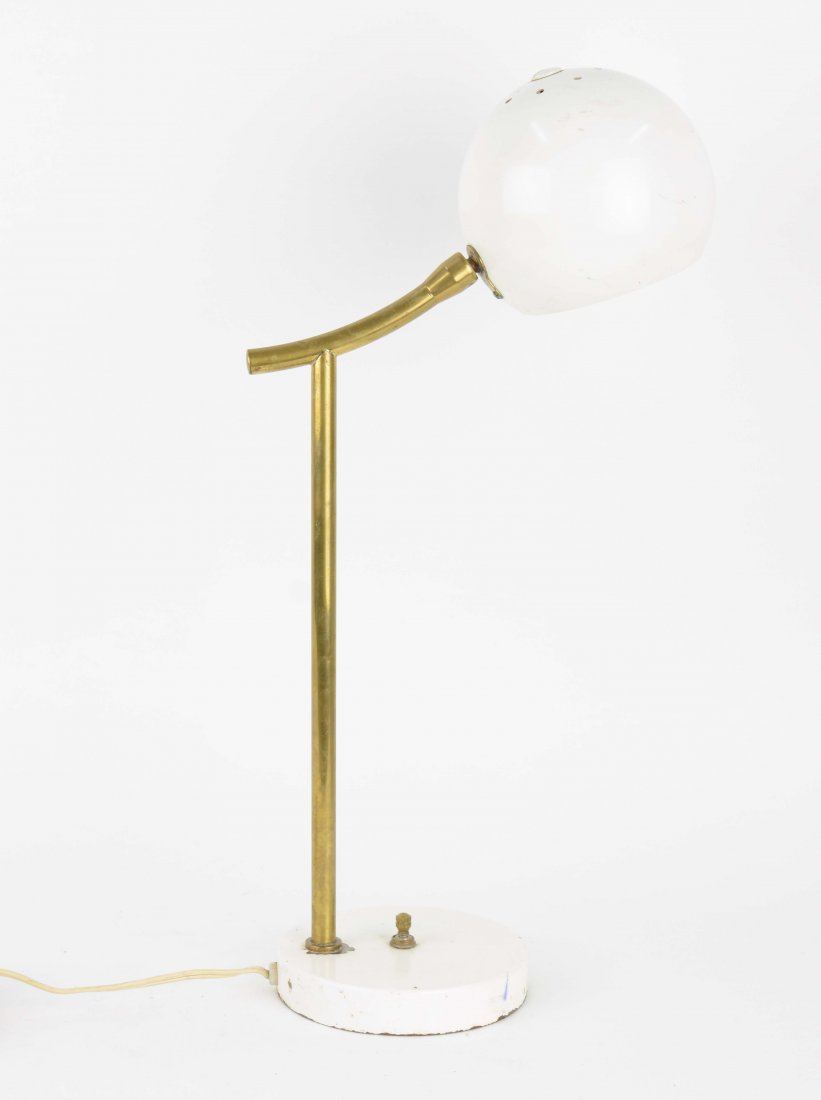 Gerald Thurston Brass and White Desk Lamps (1 of 5)