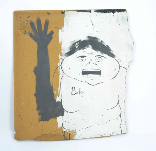 1980's Graffiti Artist Broken after Barry McGee: A wonderful 1980's Graffiti artist piece titled "Broken" in the school of deisgn of Twist aka Barry McGee and Daniel Clowes.