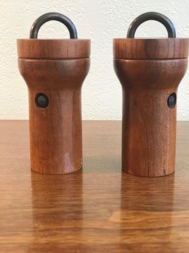 A Pair of Rare Brass Handle Peppermills from Denmark (1 of 5)