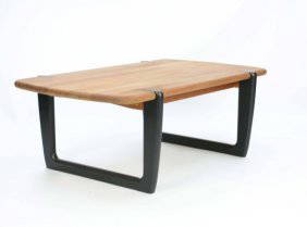 Monumental Danish Teak Coffee Table: A wonderful and handsome Danish teak coffee table. 16 in.Hx55 in.Wx31 in.D