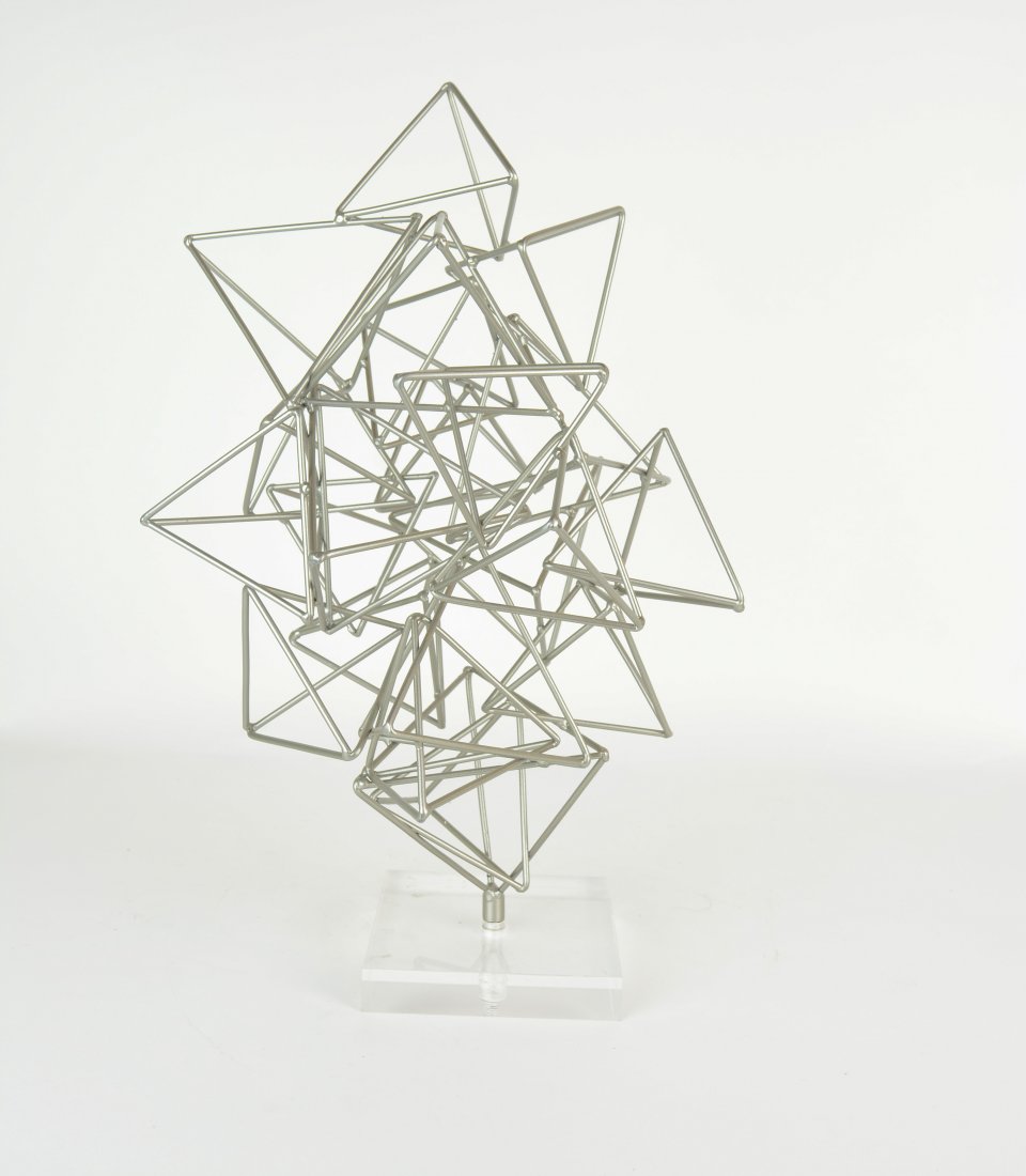 Unique Geometric  Constructivist Sculpture with Lucite (1 of 4)