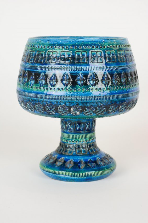 Aldo Londi for Bitossi vessel in Blue: A beautiful Aldo Londi for Bitossi vessel