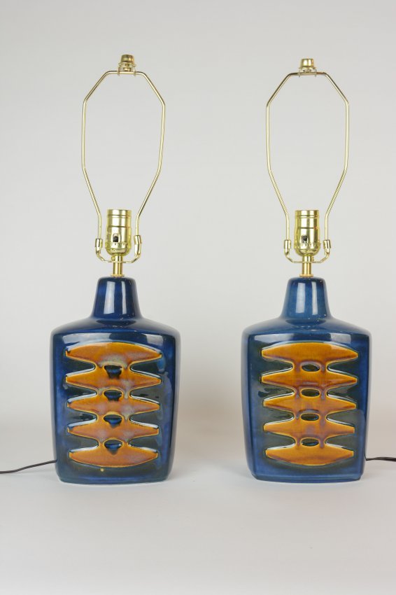 Pair of Einar Johansen Ceramic Table Lamps for Soholm (1 of 6)