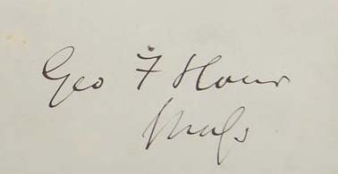 George F Hoar Signature - Politician (1 of 2)