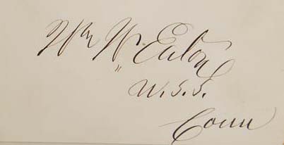 William W Eaton Signature - Politician (1 of 2)
