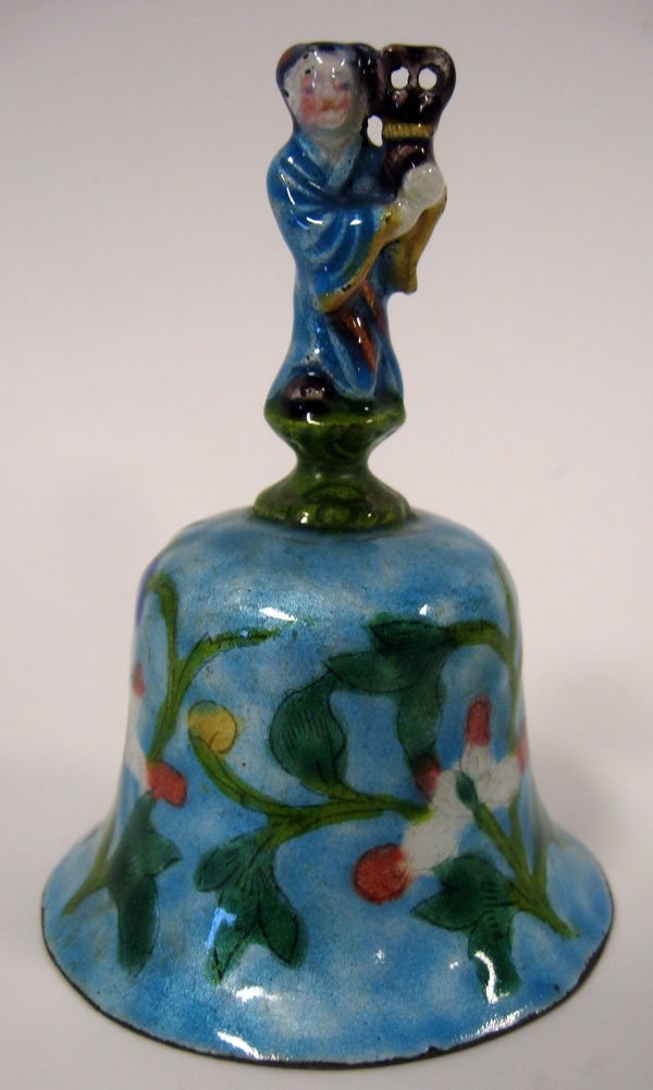 Champleve dinner bell, Chinese. Appropriate age we: Champleve dinner bell, Chinese. Appropriate age wear. 3 3/4''h. $40-60