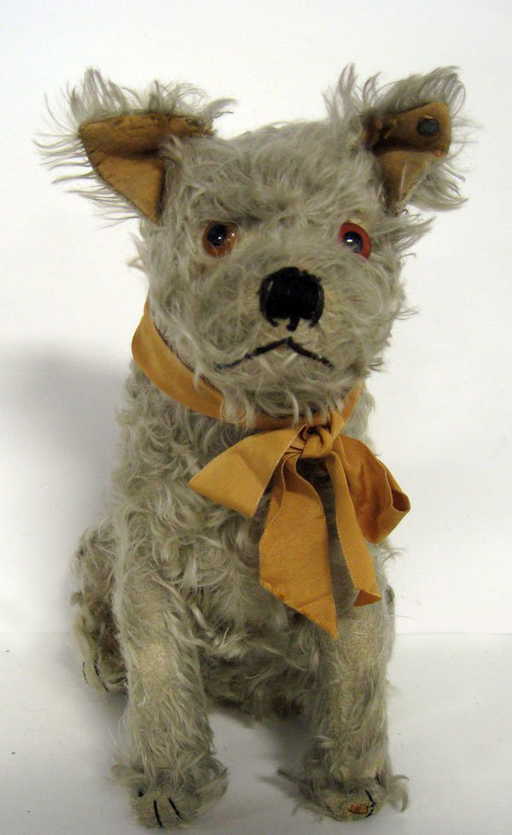 Dog 12 German Steiff Mohair Dog With Button Ca 1920