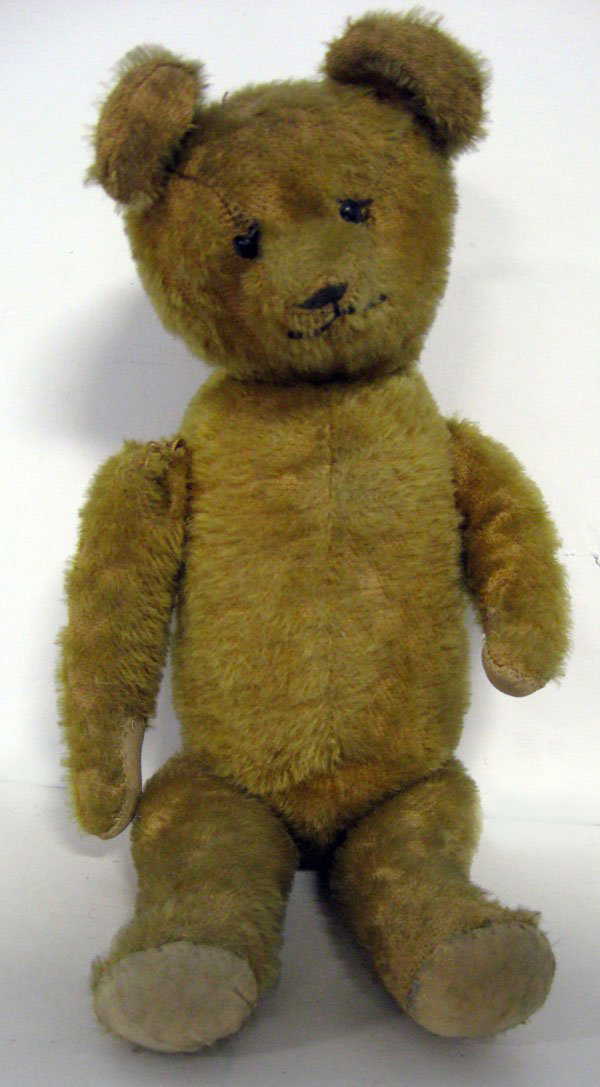 Teddy Bear. 15'' Ideal antique gold jointed mohair bear
