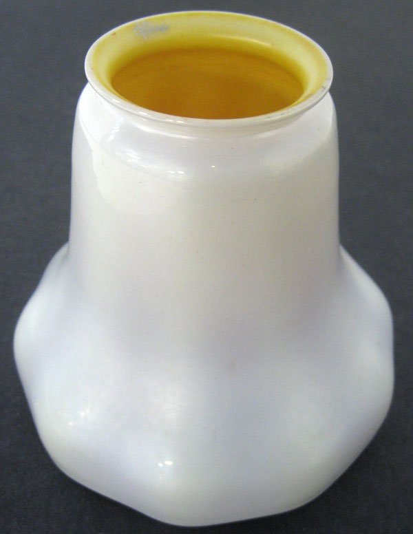 Steuben calcite gold lined shade. Appropriate age wear.: Steuben calcite gold lined shade. Appropriate age wear. $80-120