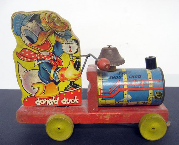 Fisher Price Donald Duck train. Good condition overall : Fisher Price Donald Duck train. Good condition overall wear. Appropriate age wear. $80-100
