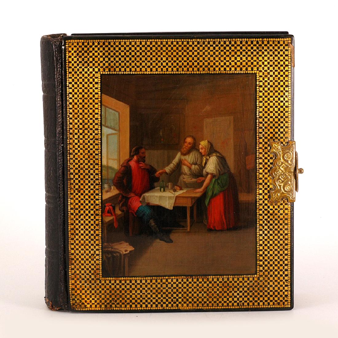 A scarce Russian Lukutin lacquer photo album (1 of 5)