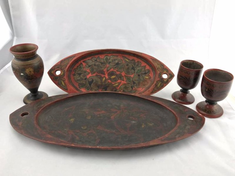 A group of Antique Khokhloma wares (1 of 1)