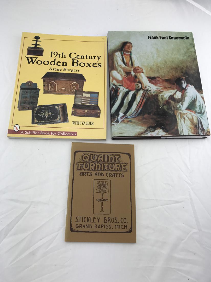 A group of books on American Art: Quaint Furniture Arts and Crafts (Stickley Brothers), Frank Paul Sauerwein , 19th Century Wooden Boxes