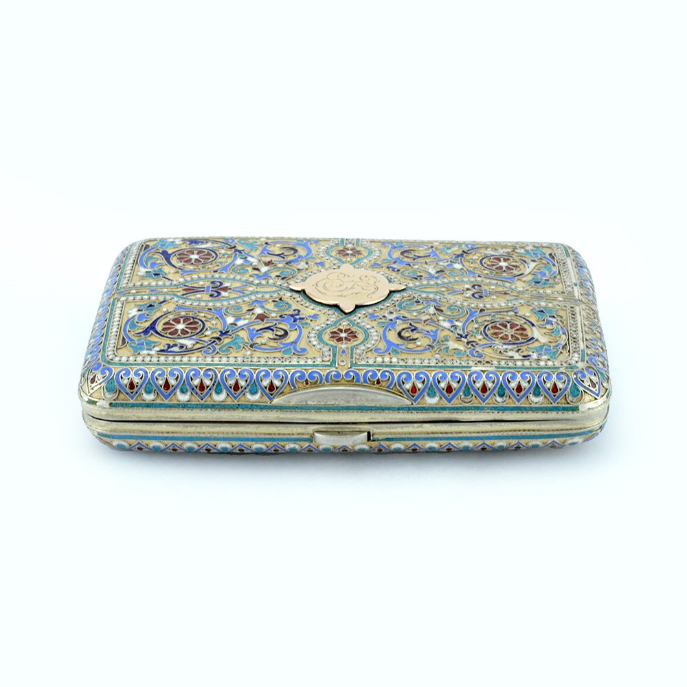 Russian Nemirov-Kolodkin cloisonne case (1 of 6)