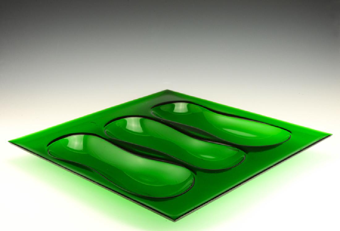 Eva Zeisel, Rare Cloverware Gourd Tray in Green (1 of 4)