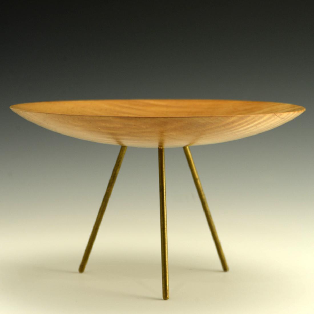 Zeisel OC Turned Wood & Brass Tray (1 of 3)