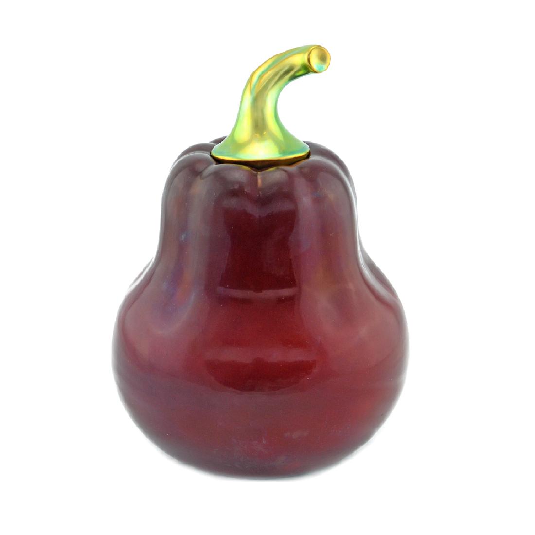 Zeisel Zsolnay Gourd Jar (1983/1999): Eva Zeisel, a Covered Gourd Jar, designed 1983, the underside stamped with the factory’s mark and Eva Zeisel, also with O.C. 1st Edition 99 in silver-white, produced by Zsolnay Porcelánmanufaktúra