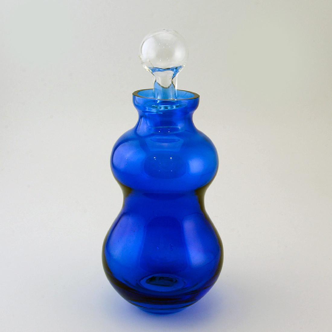 Zeisel Mglass Blue Bottle & Stopper (2004) (1 of 3)