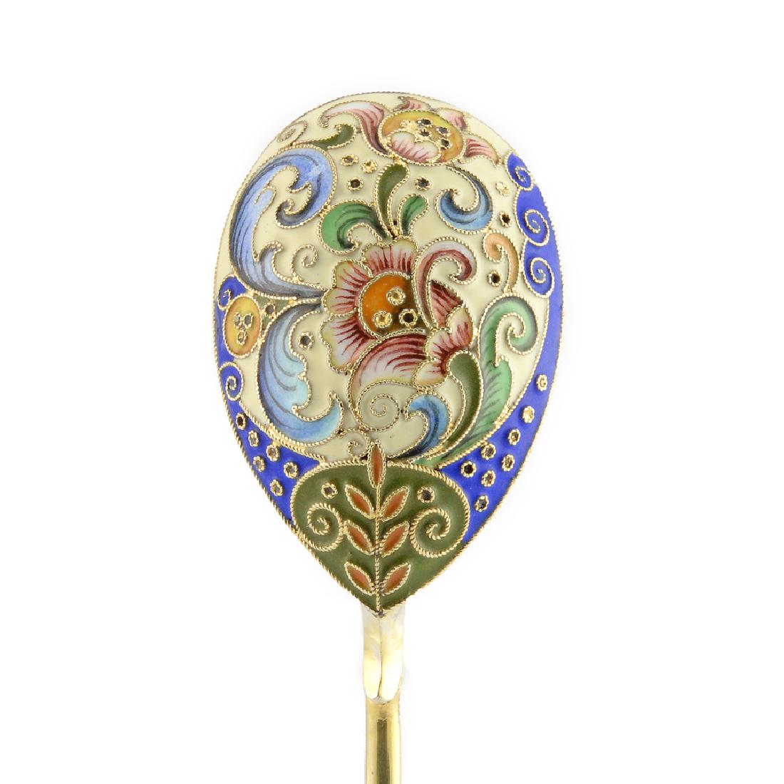 Ruckert shaded cloisonne enamel teaspoon (1 of 4)