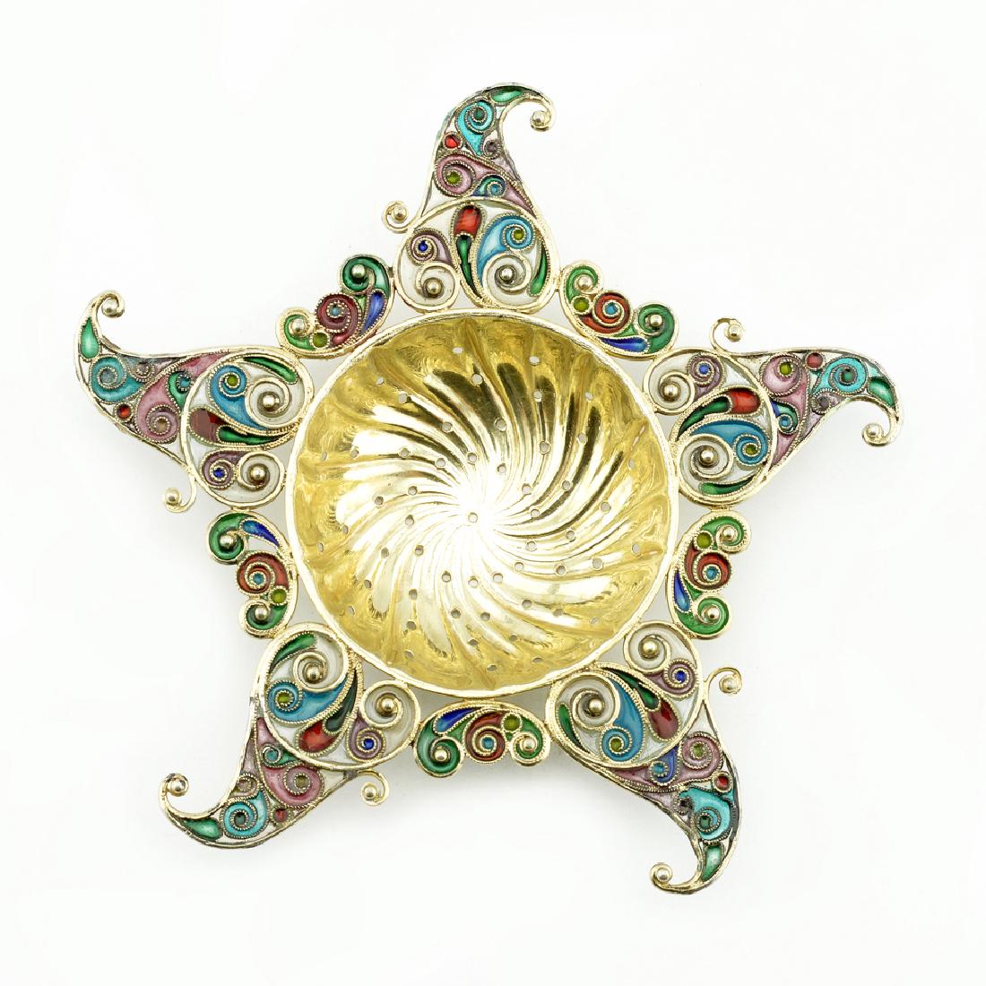 Marius Hammer plique-a-jour tea strainer (1 of 3)