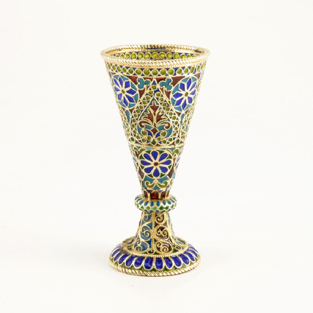 Russian plique-a-jour enamel bud vase (1 of 3)